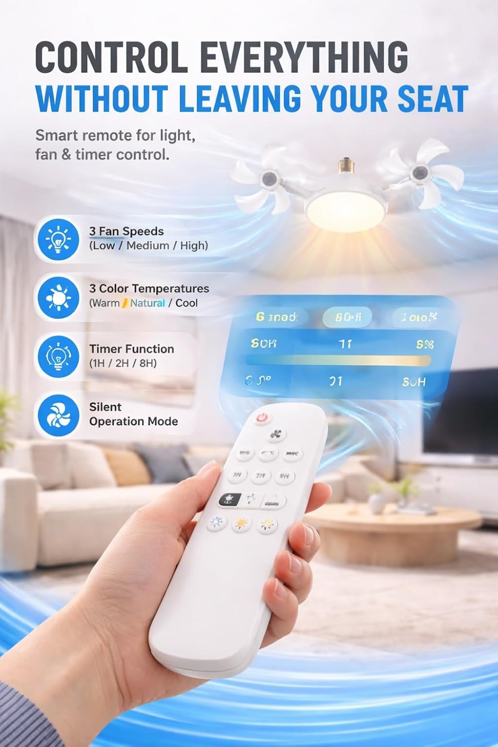 Drone Style Led Ceiling Fan Light